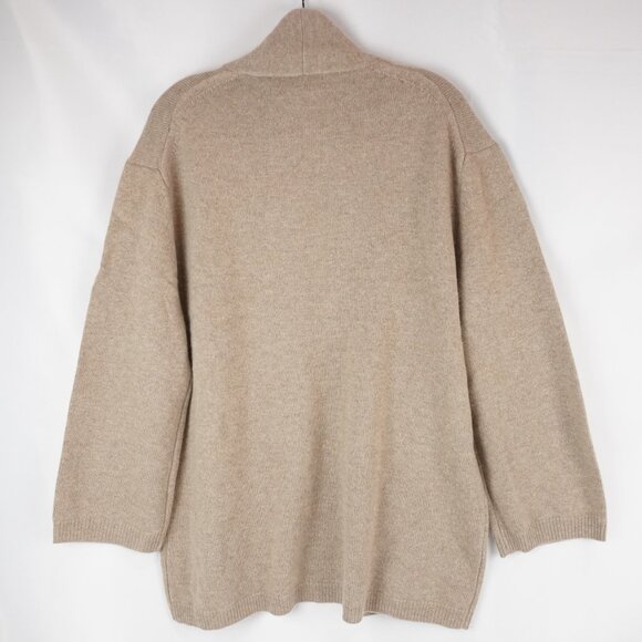Aritzia Cashmere Relaxed Open-Front Cardigan in Heather Nomad Taupe Size 2 - NWT - Picture 2 of 9